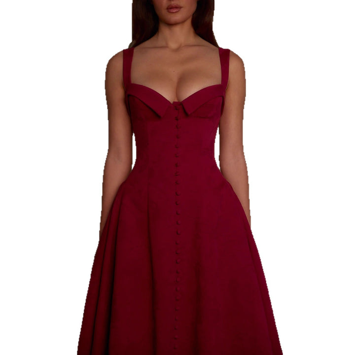 Corset-Style Floor-Length Dress