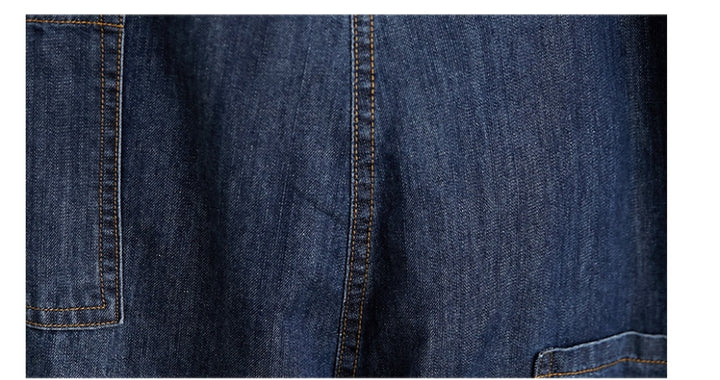 Cropped Denim Dungarees - Plus Size
