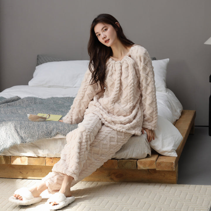 Warm Winter Pullover Loungewear Set - Two Piece