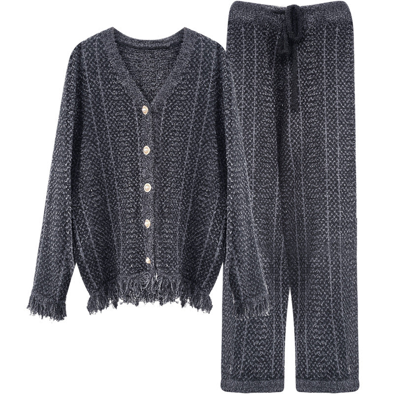 Tassel Velvet Loungewear Set - Sweet & Cute