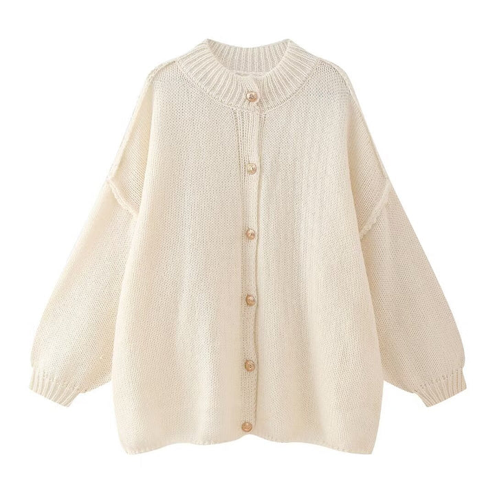 Button Front Cardigan Sweater - Elegant Commuter Style