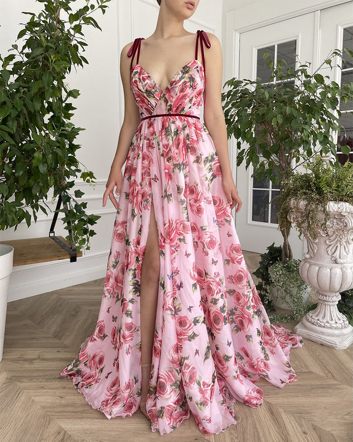 Women's Vintage Printed Maxi Dress
