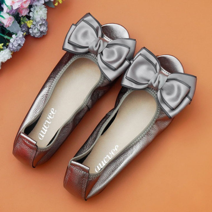 Fish Mouth Flat Sandals - Soft Leather Extended Sizes