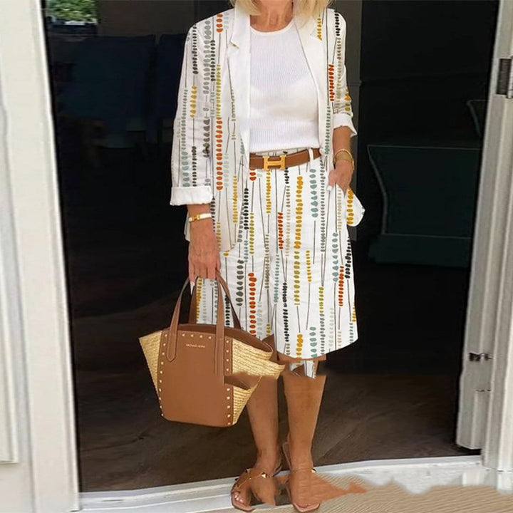 Casual Two-Piece Set - Jacket & Shorts