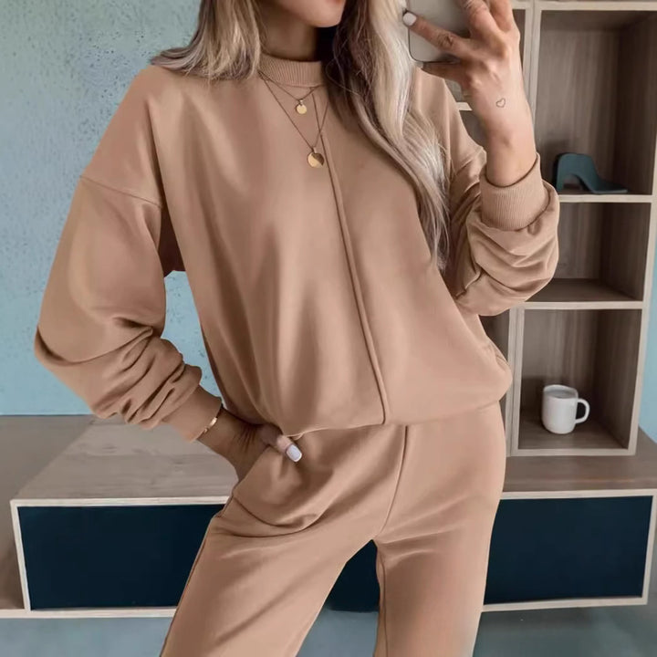 High Waist Track Loungewear Set - Hoodie & Sweatpants