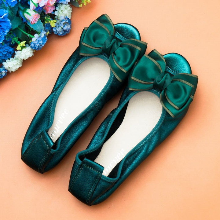 Fish Mouth Flat Sandals - Soft Leather Extended Sizes