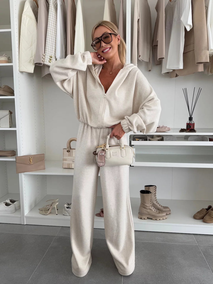 Elastic Trousers Two-piece Set Women