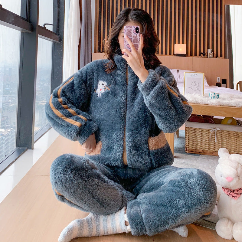 Coral Fleece Pyjama Set - Plus Size