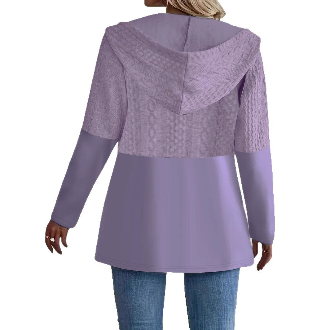 Hooded Jacket Coat - Casual Loose Fit for Women