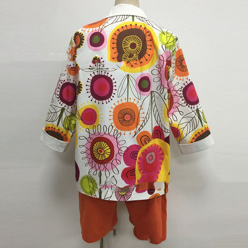Casual Two-Piece Set - Jacket & Shorts