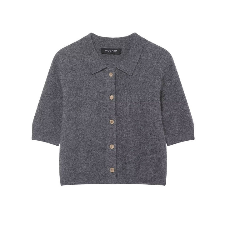 Striped Short Sleeve Shirt - Contrast Detail