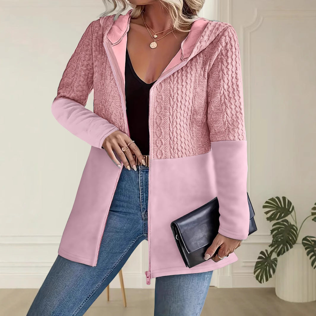 Hooded Jacket Coat - Casual Loose Fit for Women