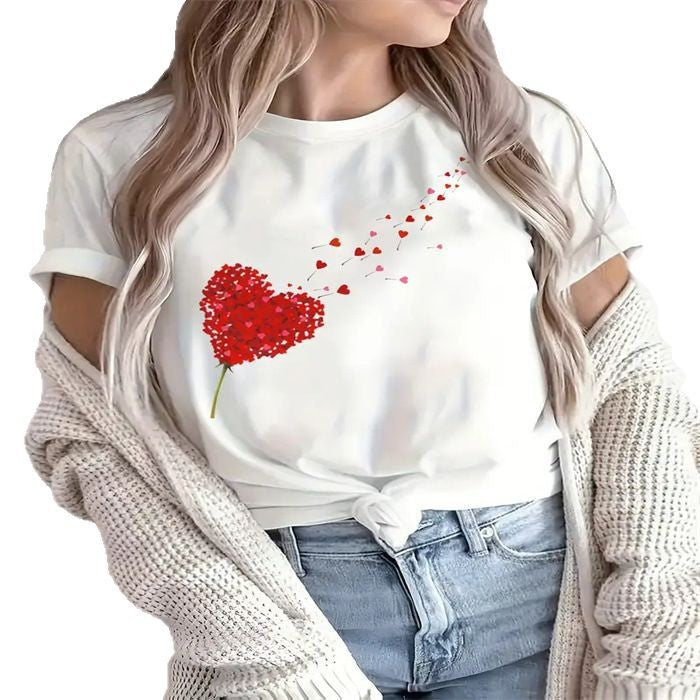 3D Embossed Print Top - Plus Size Short Sleeve