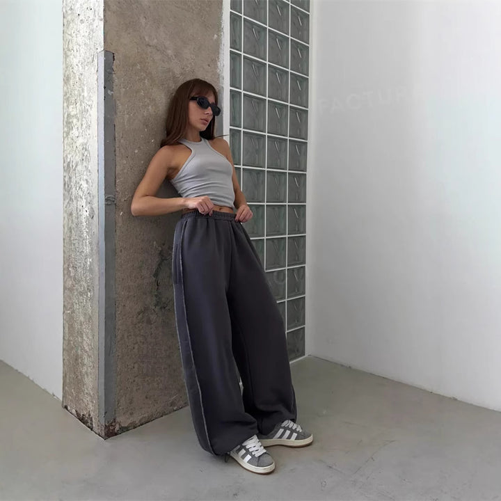 Street Style Loose Casual Fashion All-matching Elastic Waist Sweatpants