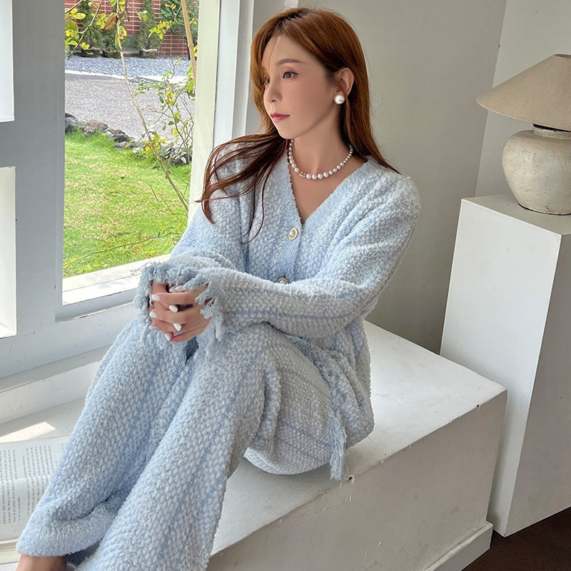 Tassel Velvet Loungewear Set - Sweet & Cute