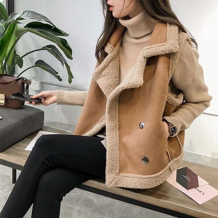 Suede Vest Cardigan